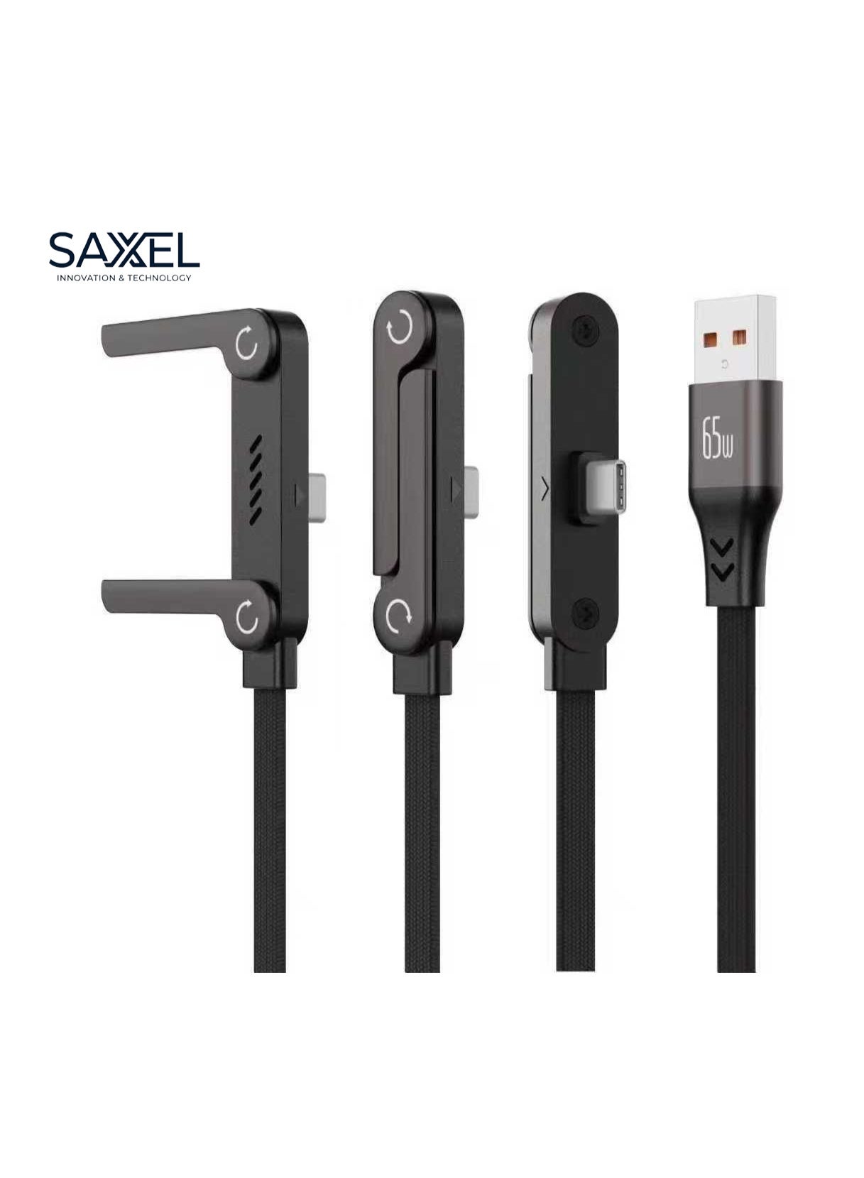 saxel Saxel Braided Fast Charge Cable With built-in Phone Stand usbc 1.5 M 65W