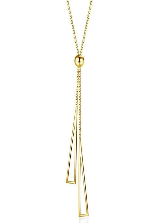 MEENAZ pendant necklace for women Love necklace for woman Gold Long Tie chains for women stylish/Locket Jewellery Set for Women Anti tarnish jewelry |Stainless Steel Valentine Gifts Girlfriend-97 - Image 1