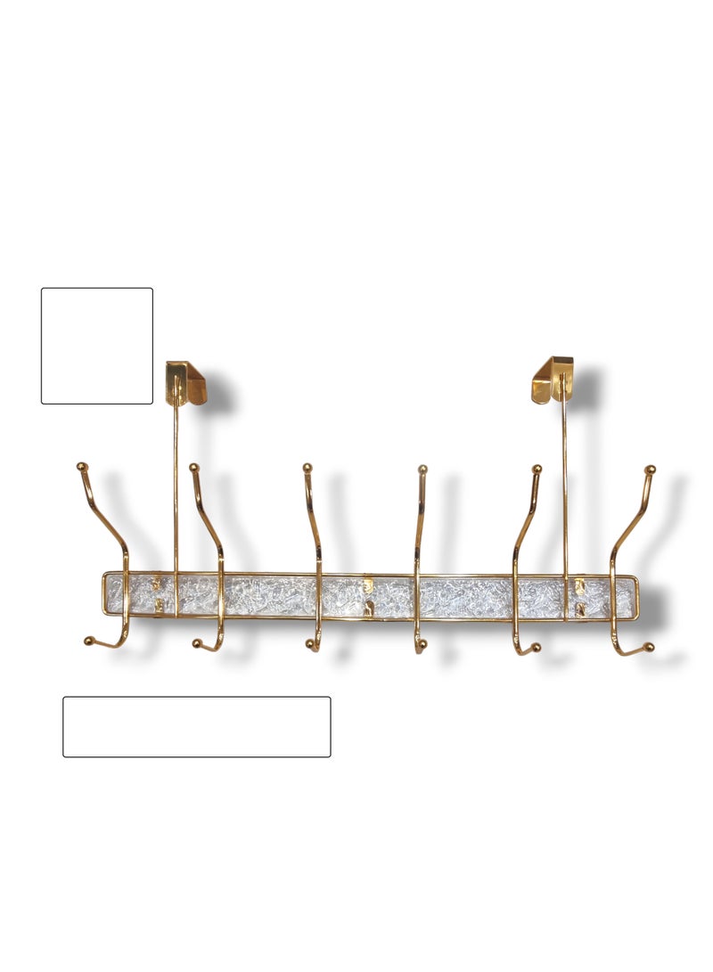 Stainless steel over-the-door clothes hanger 5 hangers 