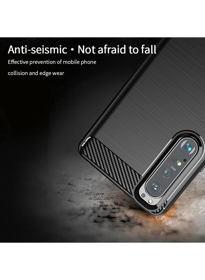 موفي جراب لهاتف Sony Xperia 1 lll Gentleness Series مصنوع من ألياف الكربون الناعمة والمصقولة TPU - Image 5