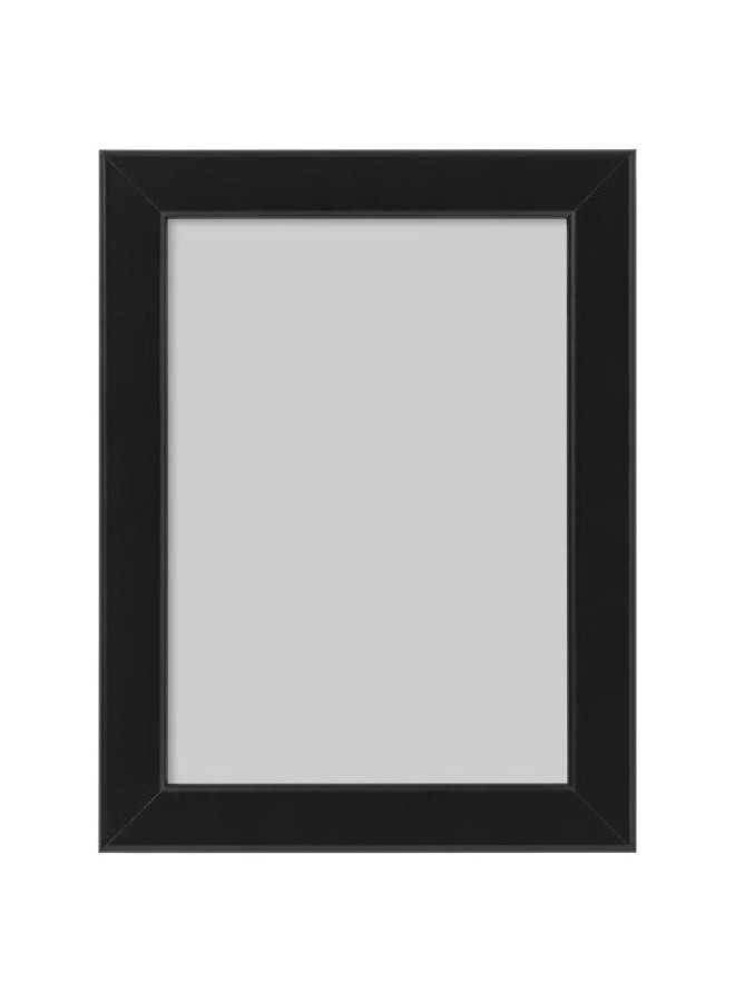 FISKBO Black Photo Frame 13x18 cm (5x7 Inch) – Lightweight Wall Frame with Shatterproof Plastic Front, Horizontal & Vertical Display, Modern Minimal Picture Frame for Home, Office & Kids Room Decor - Image 1