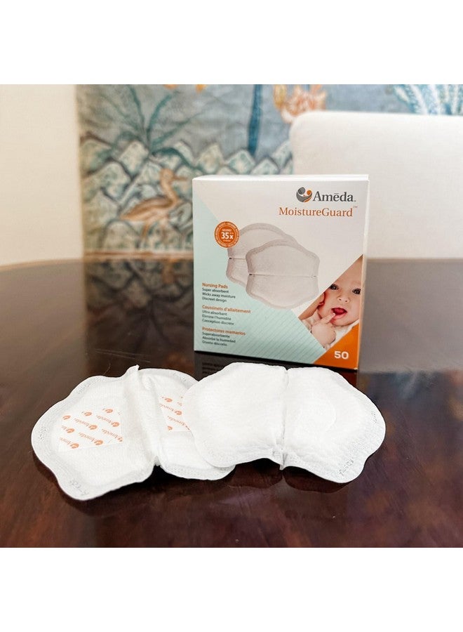Ameda Moistureguard Disposable Nursing Pads | Breast Milk Pads | Nursing Breast Pads | Breast Feeding Supplies | Stay Dry Nursing Pads | Nursing Pads Disposable | Nursing Pads Breastfeeding | 50 Count - Image 4