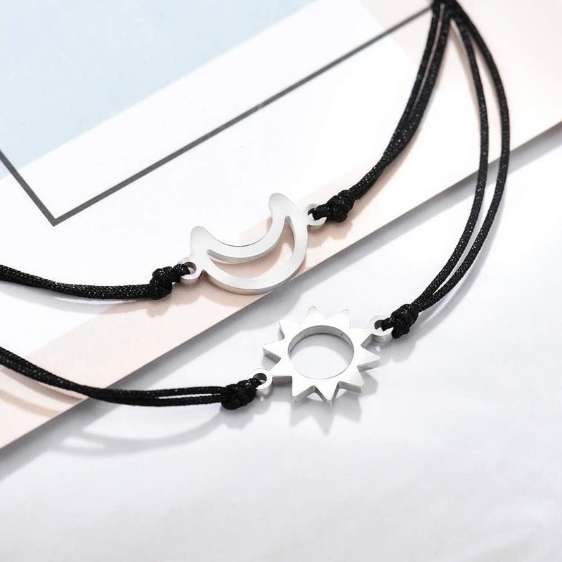 Tarsus Pinky Promise Matching Relationship Bracelets for Friends, Couples, and Family - Black - Image 4