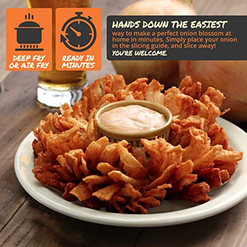 Cook's Choice مجموعة صانع زهور البصل الأصلية من كوك's تشويس - مجموعة مزهرة شاملة مع قاطع النواة ودليل السكين - مقبلات زهور البصل المقلية على طراز المطاعم في المنزل لعطلة عيد الشكر - صنع في الولايات المتحدة الأمريكية - Image 3