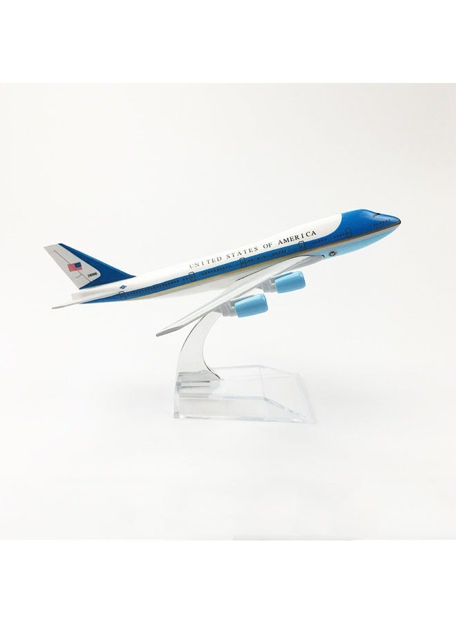general 16cm Alloy Airplane Tabletop Display Model 1:400 Scale Air Force One 747 Airplane Model Decorations Toys Furniture Decorations Collection Gifts - Image 1