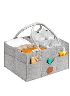 Generic New Born Bundle- Baby Diaper Caddy Organizer, Baby Cotton Washcloths, Handmade Animal Plush Toy- Baby Hair Brush And Comb Set- Crochet Baby Booties Newborn Socks- Perfect Gift For Newborns  - Image 2