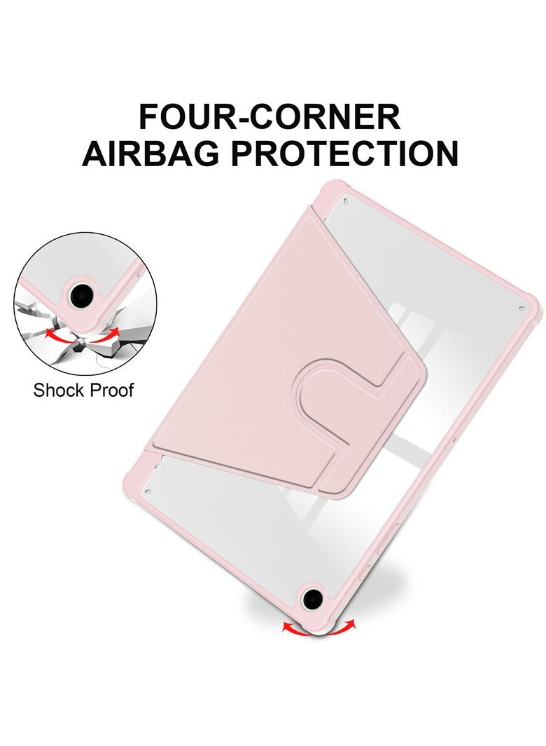 Case for  Samsung Galaxy Tab A9 Plus，Tablet Protective Case  , Acrylic 360 ° Rotating Design, Automatic Wake-up/sleep,  Pink - Image 4