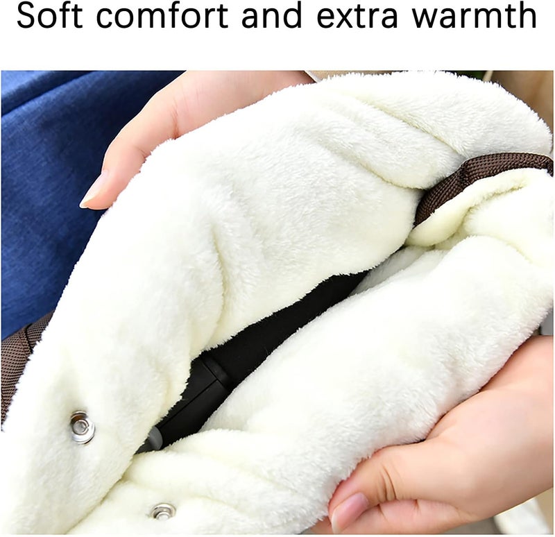 klarako Baby Stroller Glove, Warm Kids Baby Pram Stroller Hand Muff Gloves, Thick Fleece Lined AntiFreeze Newborn Baby Pushchair Mitten, Winter Warm Gloves Winter Baby Stroller Accessories - Image 4