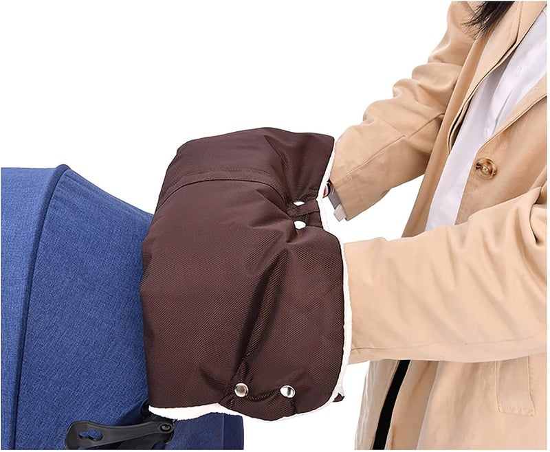 klarako Baby Stroller Glove, Warm Kids Baby Pram Stroller Hand Muff Gloves, Thick Fleece Lined AntiFreeze Newborn Baby Pushchair Mitten, Winter Warm Gloves Winter Baby Stroller Accessories - Image 1