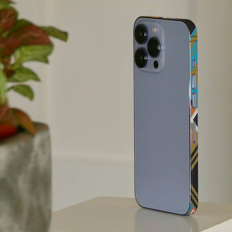 FCS Side Panel Vinyl Sticker Edge Skin Compatible for iPhone 13 | Chrome Film Wrap | All Side Protector Sticker (DZ-13) - Image 3