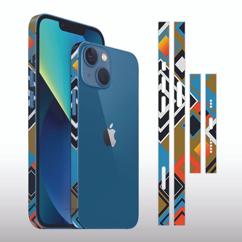 FCS Side Panel Vinyl Sticker Edge Skin Compatible for iPhone 13 | Chrome Film Wrap | All Side Protector Sticker (DZ-13) - Image 1