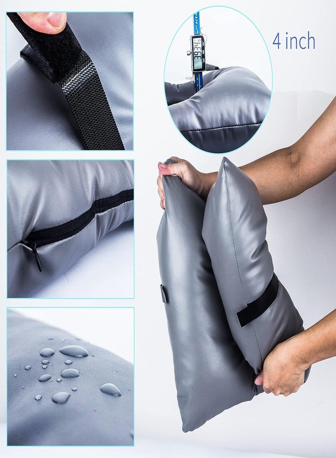MINIVON Bedside Commode Cushion, Universal Fit, Commode Seat Cushion for Elderly, Soft Seat Pad Cover Toilet Seat, Padded Camping Toilet, Commode Chair Cushion 17" x 17" with Fixing Straps - Image 4