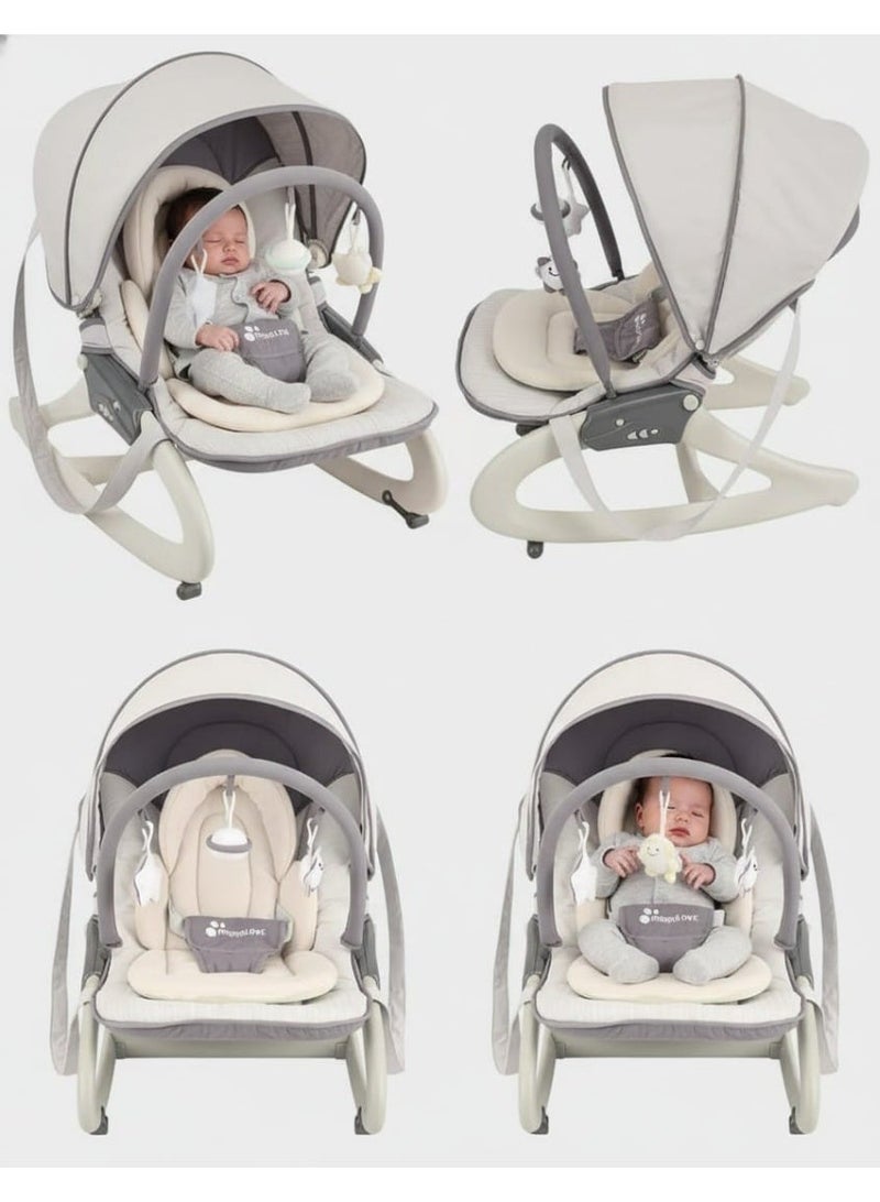 MAMALOVE Baby Rocking Chair with Canopy and Toys - Image 1