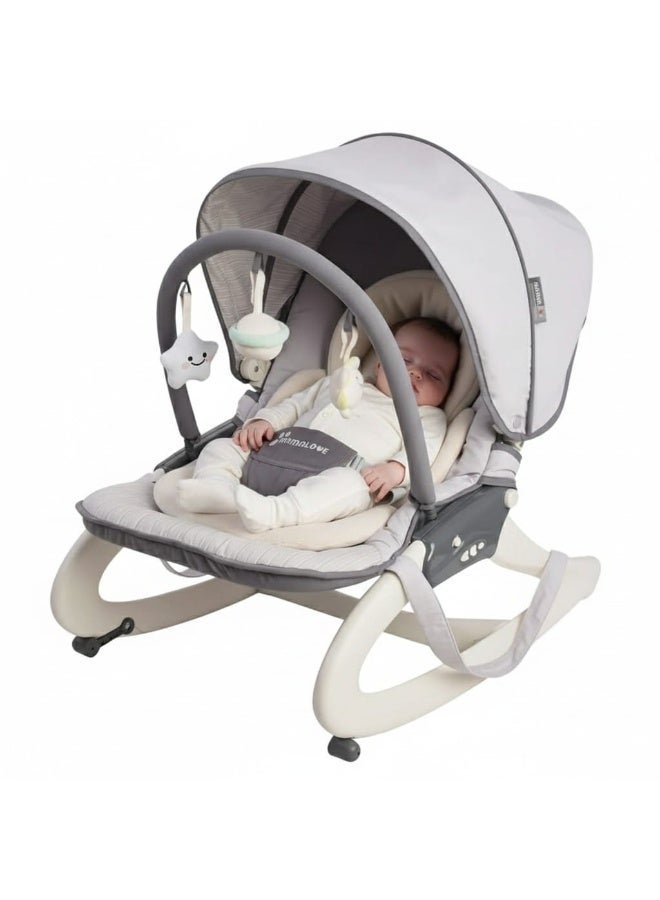 MAMALOVE Baby Rocking Chair with Canopy and Toys - Image 2