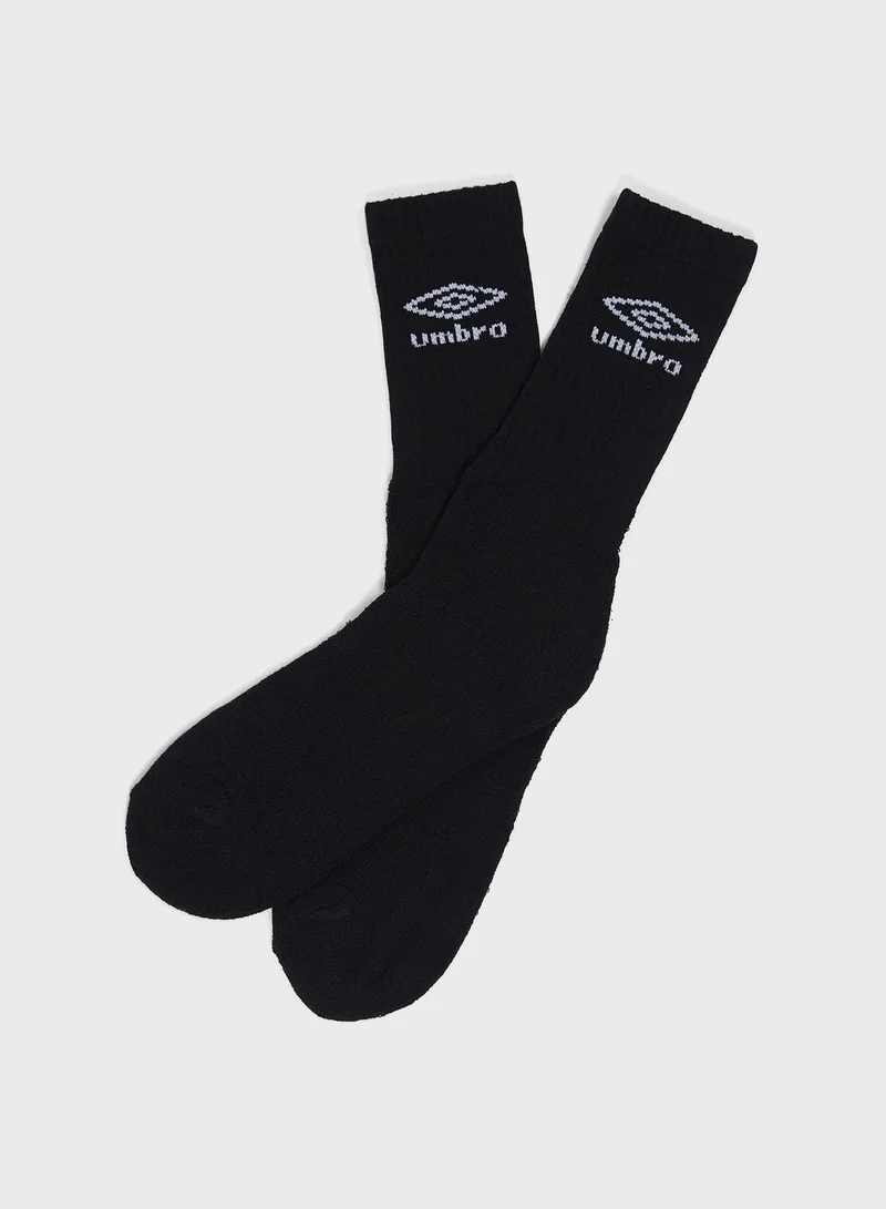 umbro 3 Pack Logo Socks