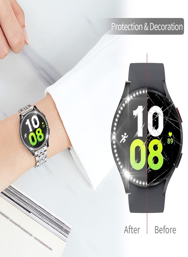 RICHONE 12Pack Compatible with Samsung Galaxy Watch 4/5 44mm Screen Protector Case, Bling Diamonds All-Around Protective Soft Cover Accessories (Multicolor, 44mm) - Image 3