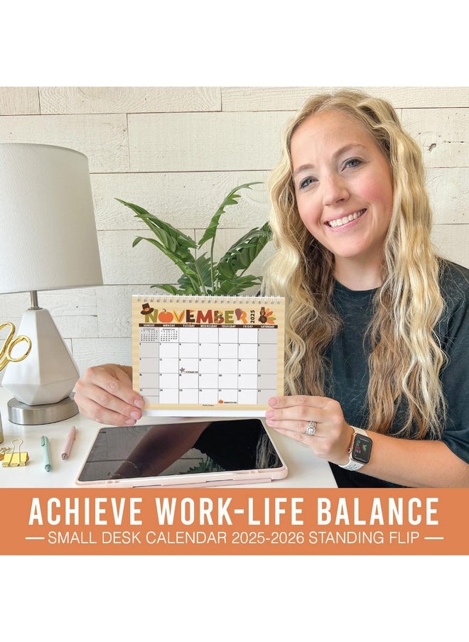 Hadley Designs Small Desk Calendar 2025 - Compact 6X8" Small Desk Calendar 2025 Standing Flip, Doodle 2025 Desk Calendar Small For Home, Office, Or Classroom, Runs From January 2025 To June 2026  - Image 2