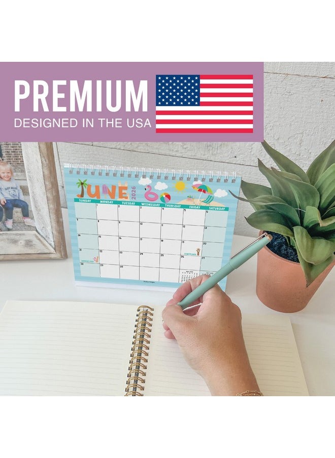 Hadley Designs Small Desk Calendar 2025 - Compact 6X8" Small Desk Calendar 2025 Standing Flip, Doodle 2025 Desk Calendar Small For Home, Office, Or Classroom, Runs From January 2025 To June 2026  - Image 3