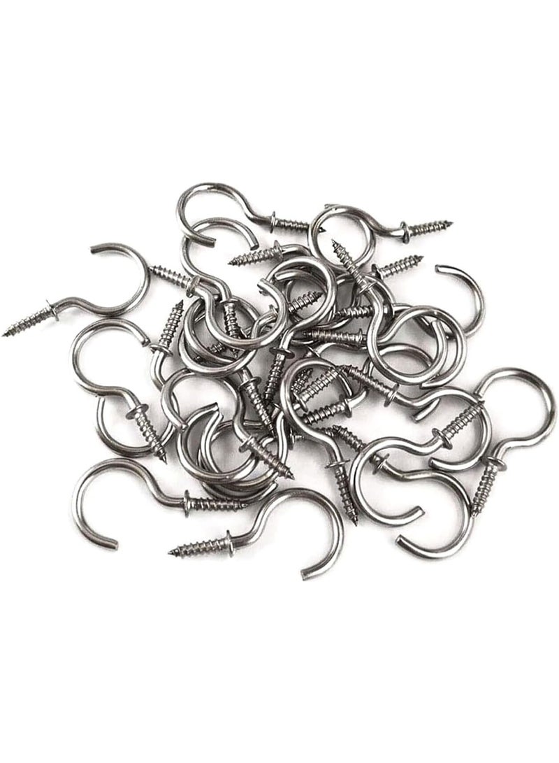 بروماس مجموعة من مسامير/براغي حلقية وخطافات، مسامير فولاذية شديدة التحمل للتعليق وأدوات الأعمال اليدوية - 15 قطعة