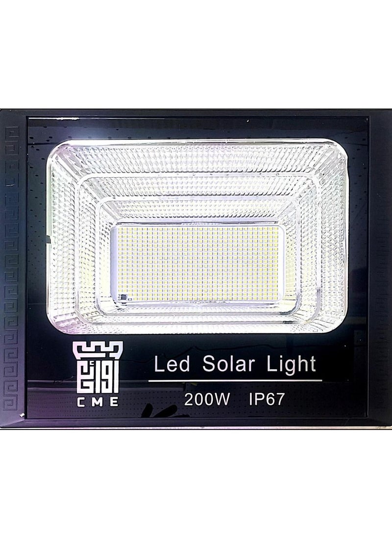 C M E 200W Solar-Powered Remote Control Exterior LEDs Lamp  - Image 1