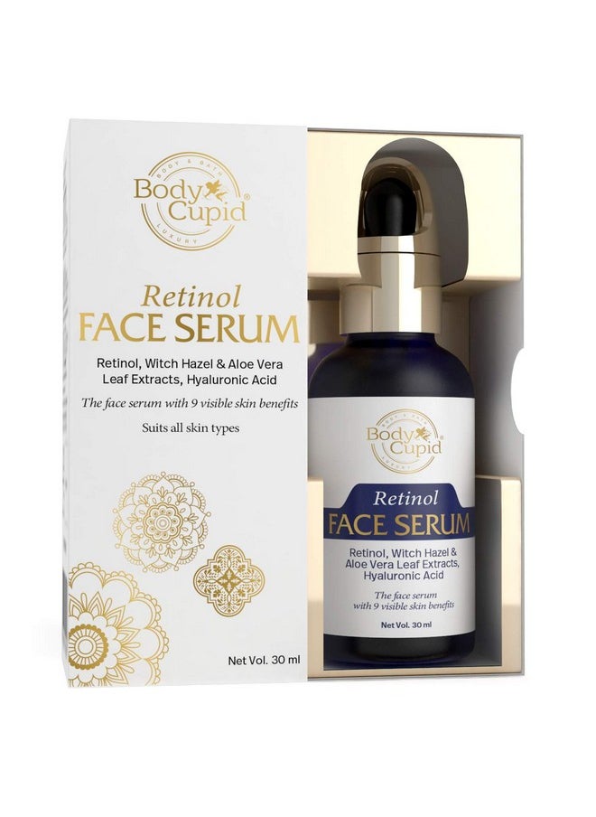 BODY CUPID - Retinol Face Serum With Hyaluronic Acid, Witch Hazel, & Aloe Extract - 9 Skin Benefits - 30Ml - Image 1