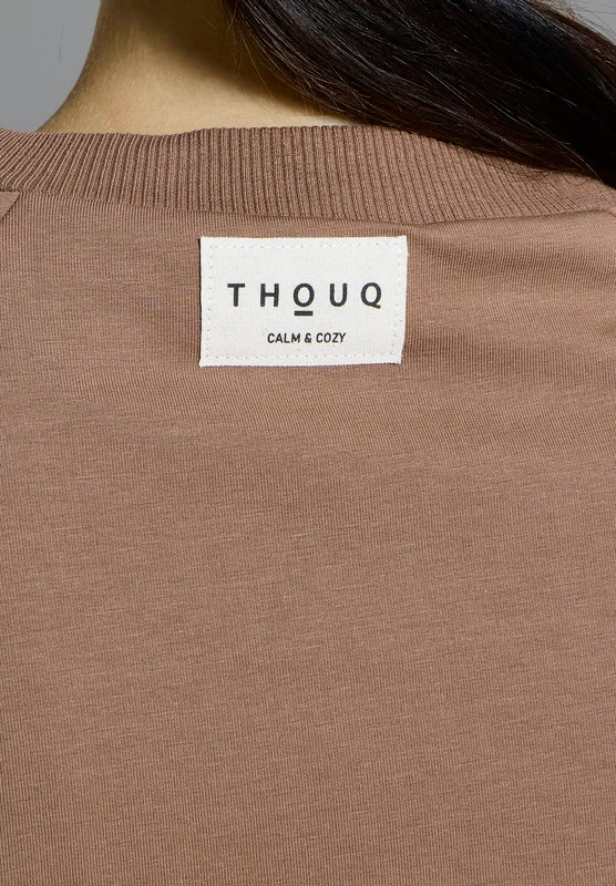 Thouq Raglan Sleeve High Low Hem Sweatshirt