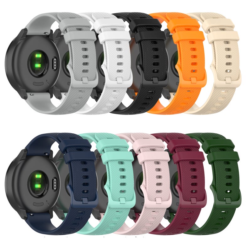 S-TOP For Garmin Forerunner 645 Music Small Lattice Silicone Watch Band(Burgundy) - Image 2