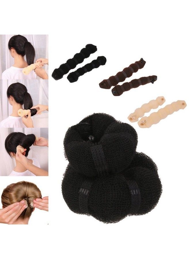 Gugzy Hair Bun Maker Magic Hair Styling Hot Hair Donut Bun Ring Hair Curler Styler Maker (Black) - Image 3