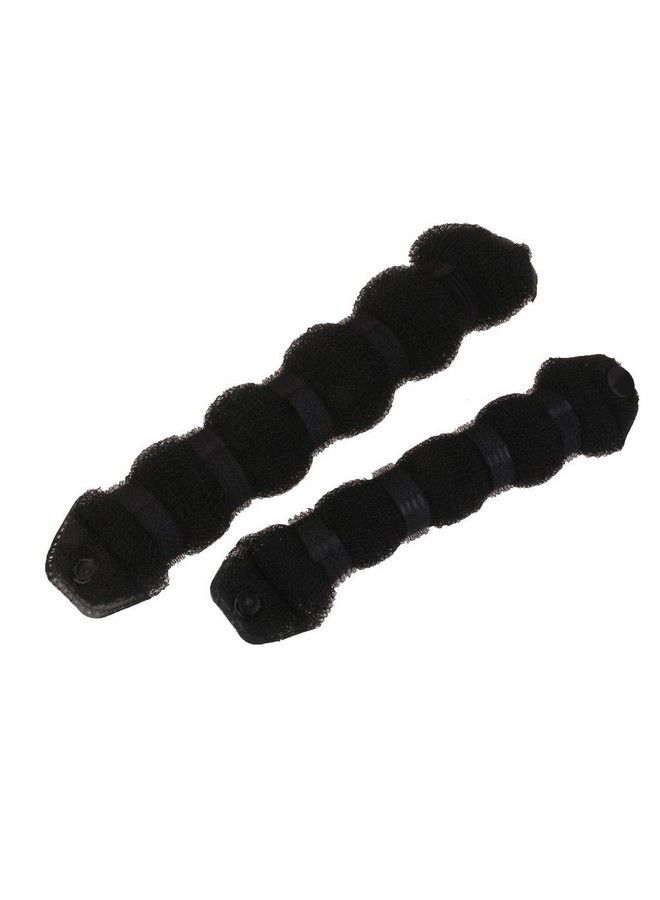 Gugzy Hair Bun Maker Magic Hair Styling Hot Hair Donut Bun Ring Hair Curler Styler Maker (Black) - Image 1