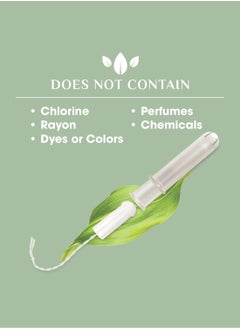 Organ(y)c Organyc Complete Protection Feminine Care Organic Cotton Tampons with Compact Applicator, Regular, 16 Pieces - Pack of 1  - Image 3