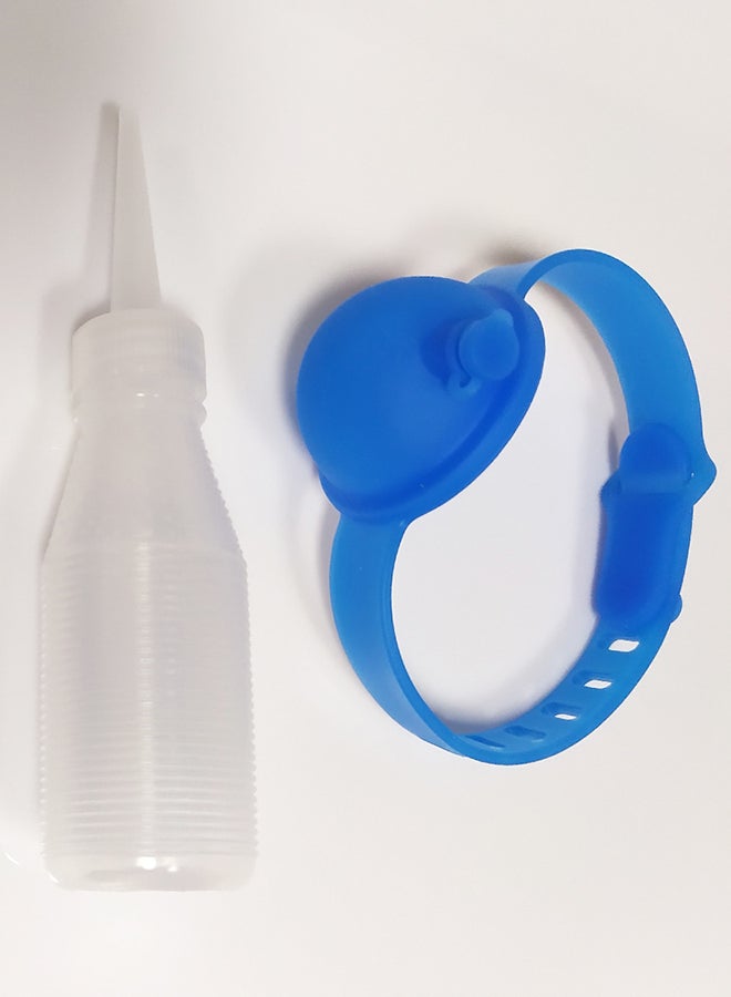 Hand Sanitizer Wrist Band With Spray Bottle Blue 30ml  - Image 2