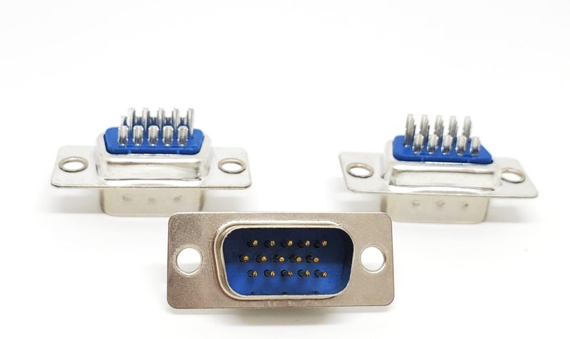 Connectors Pro DSub HD15 Male High Density 15 Pins Solder Type Connector 50Pack