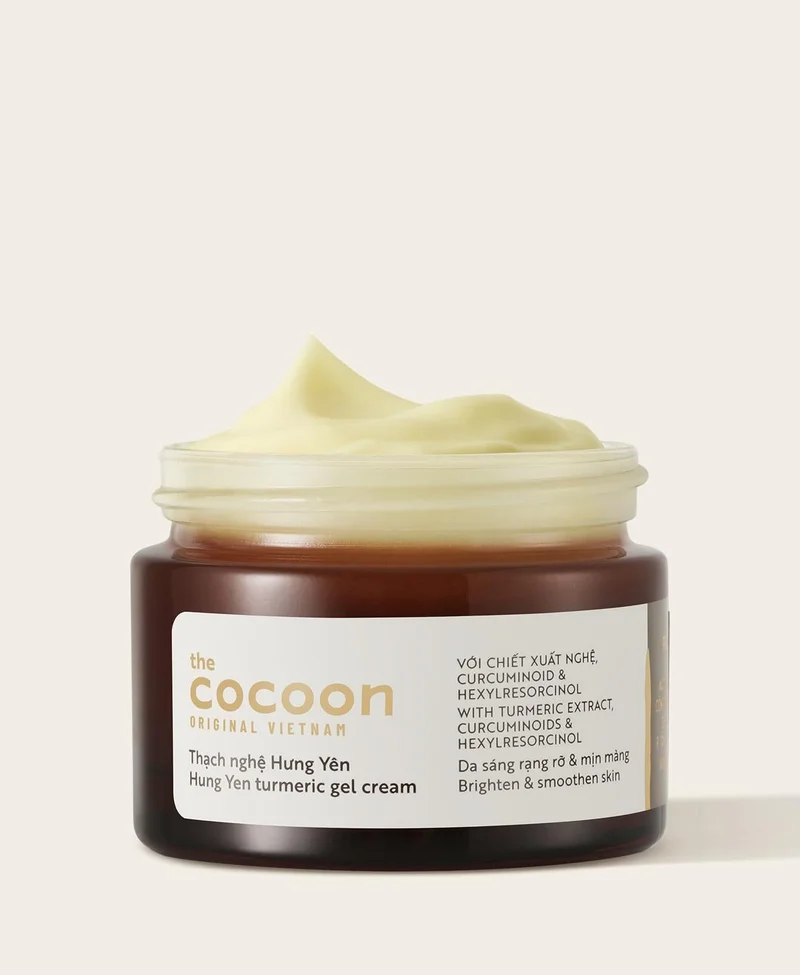 Hung Yen Turmeric Gel Cream Moisturiser 30ml. Brightening Turmeric Gel Cream Moisturiser with Matt Finish | Lightweight Turmeric Face Moisturiser for Plump Skin, Dark Spot Care & Hydration