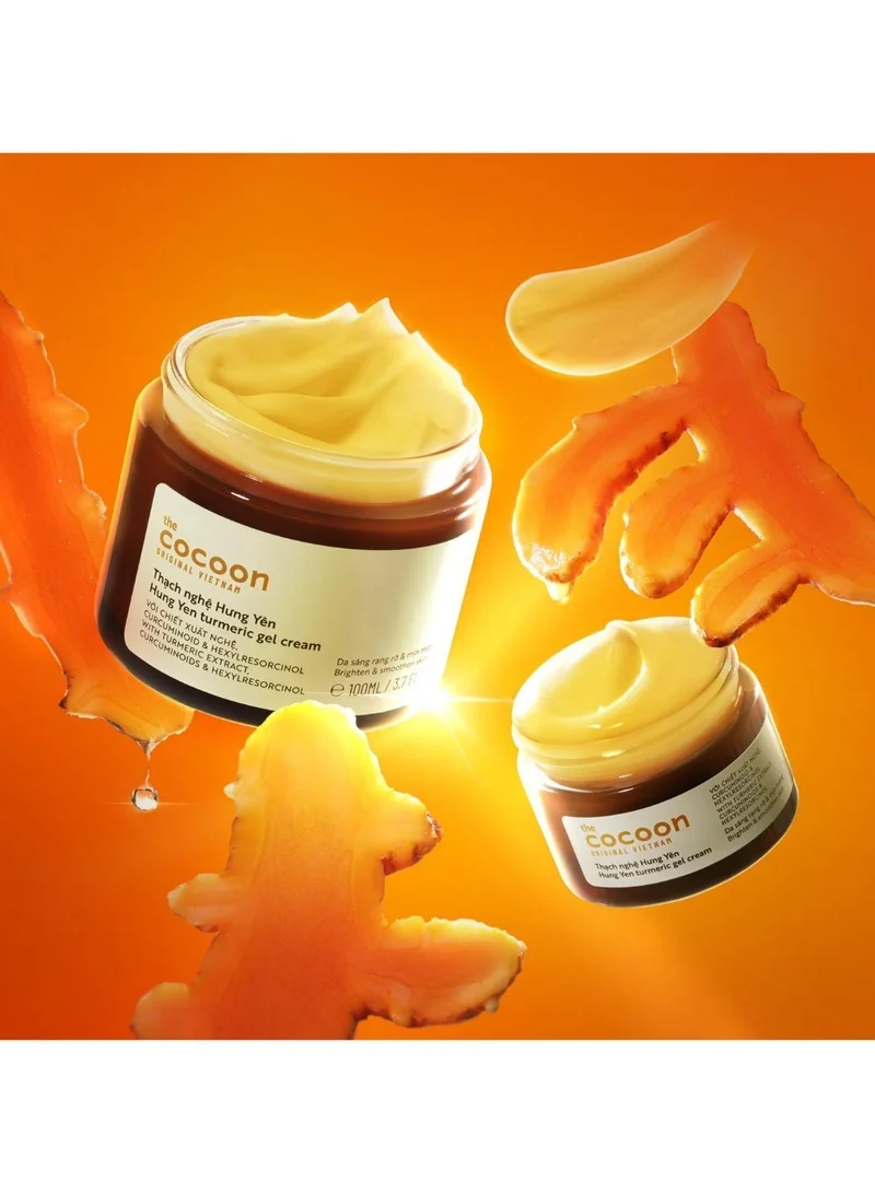 The Cocoon Original Vietnam  The Cocoon Hung Yen Turmeric Gel Cream, Brightening Face Moisturizer, Dark Spot Corrector, Curcuminoid Skincare, Hexylresorcinol Smoothing Cream, Vegan Glowing Skin Treatment, Anti-Aging  | Best Price UAE