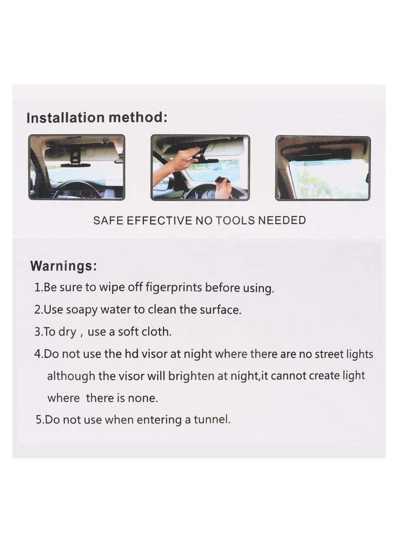 HD Car Sun Visor Extender, 72.5% Light Blocking, Anti-Glare Protection for Windshield, Reduces Sun Glare, Snow Blindness, and UV Rays, Universal Fit for All Vehicles. - Image 4