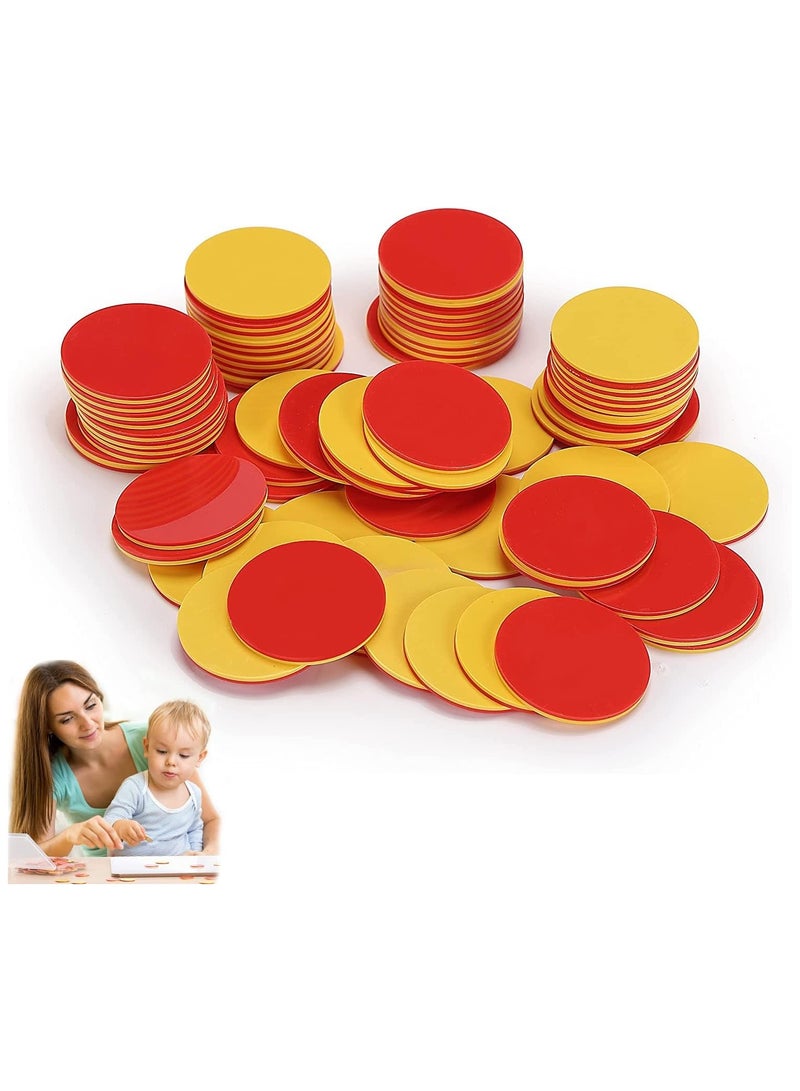 Two Color Counters, 100 pcs, Counters for Kids Math, Counters, Math Counters, Red and Yellow Counters, Math Counters for Kids, Counting Chips, Counters for Math - Image 1