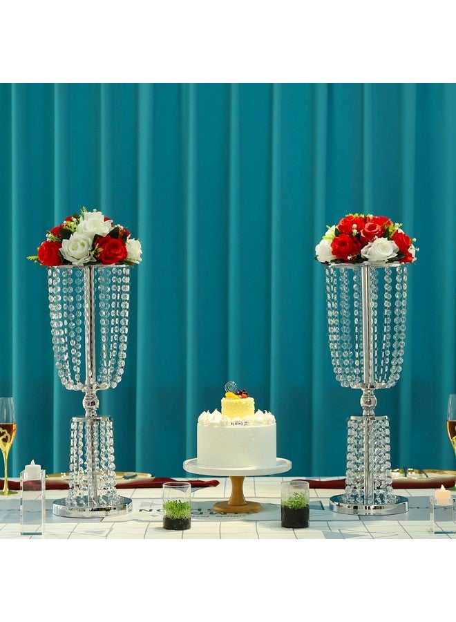Lovecat Artificial Roses Flowers, 2 Pcs Flower Ball Arrangement Bouquets 15 Heads Plastic Roses with Base, Perfect for Wedding Party Valentines Table Decoration, Home Décor, Wedding Centerpieces（Red White） - Image 5