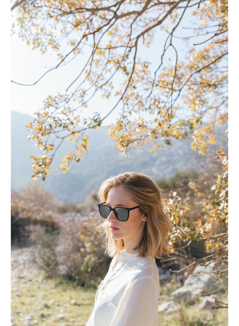 GREEN LION Carenzo Polarized Full Rim Sunglasses with UV Protection for Men & Women / UV400 / Outdoor Activities - Black - Image 5