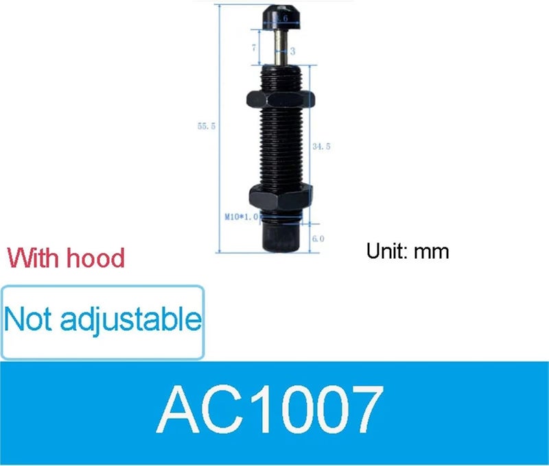Oil Pressure Buffer Mechanical Parts Short AC0604 AC0806 AC1007 AC1008 AC1210 AC1410 AC1412 AC1416 AC1005 - Various Sizes(AC1416) - Image 3