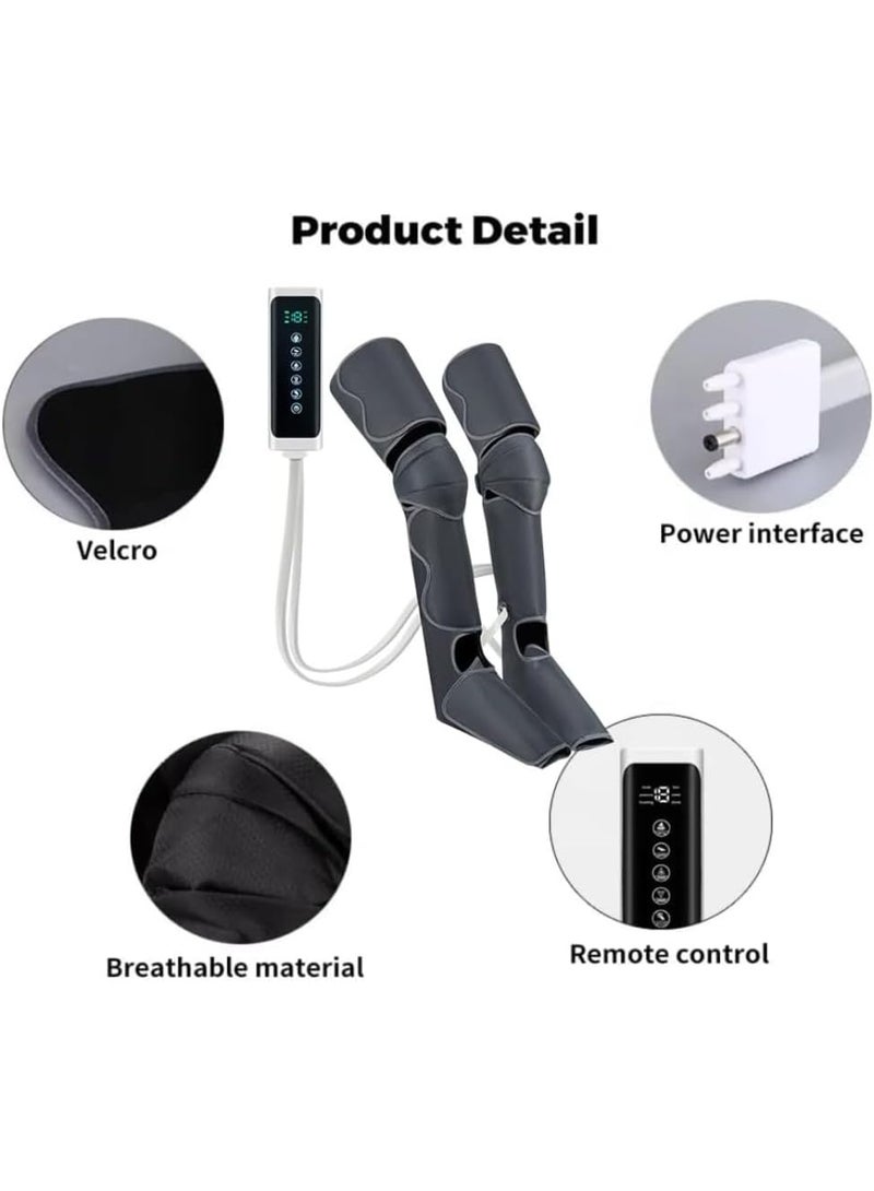 Premium Leg Massager with Sequential Air Compression & Heat - Calf, Thigh & Foot Support - Ultimate Relaxation & Circulation (3 Heats, 3 Modes, 5 Intensities) - Image 3