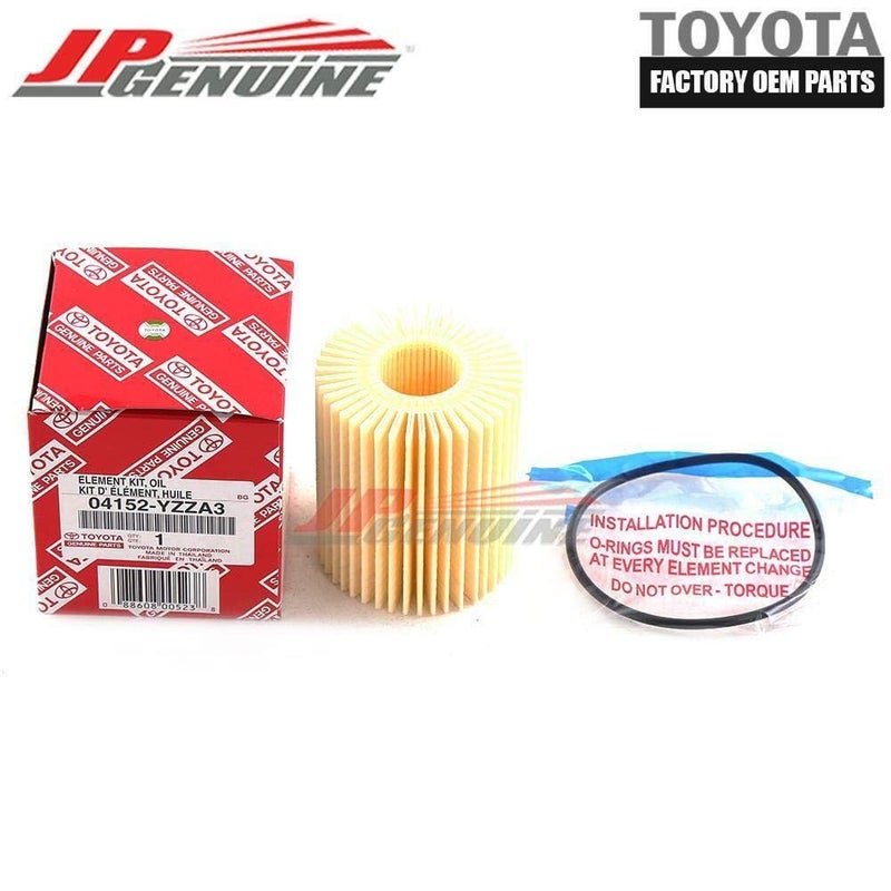 TOYOTA GENUINE TOYOTA OEM OIL FILTER + DRAIN PLUG WASHER 3PC 04152-YZZA3 / 90430-12031 - Image 2