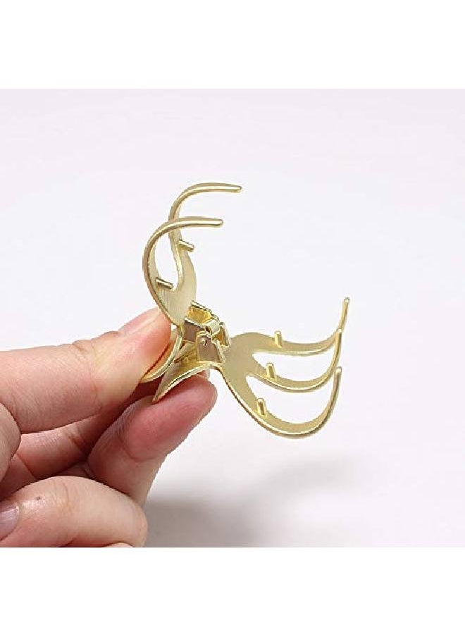 Suoirblss 2Pcs Fashion Simple Metal Hair Claw Hair Accessories Clips Hair Catch Barrette Jaw Clamp For Women Lady Half Bun Hairpins  - Image 5