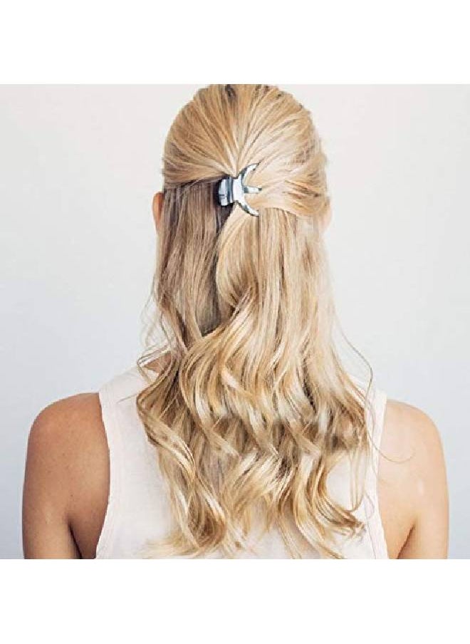 Suoirblss 2Pcs Fashion Simple Metal Hair Claw Hair Accessories Clips Hair Catch Barrette Jaw Clamp For Women Lady Half Bun Hairpins  - Image 4