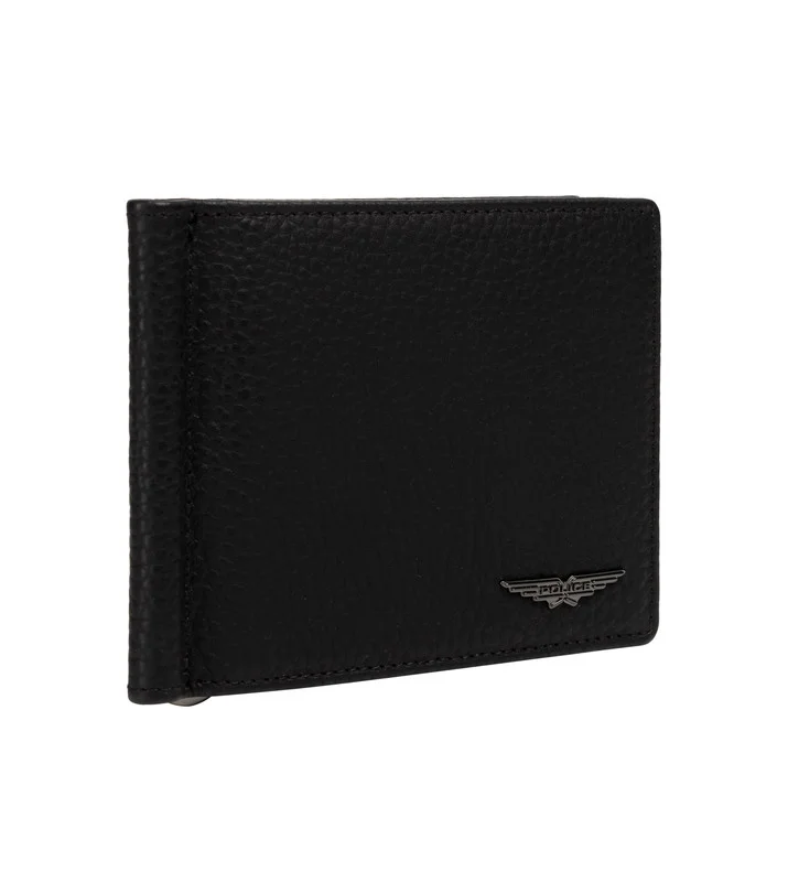 بوليس Police Men's Slim Leather Bifold Wallet - Marcus - Black