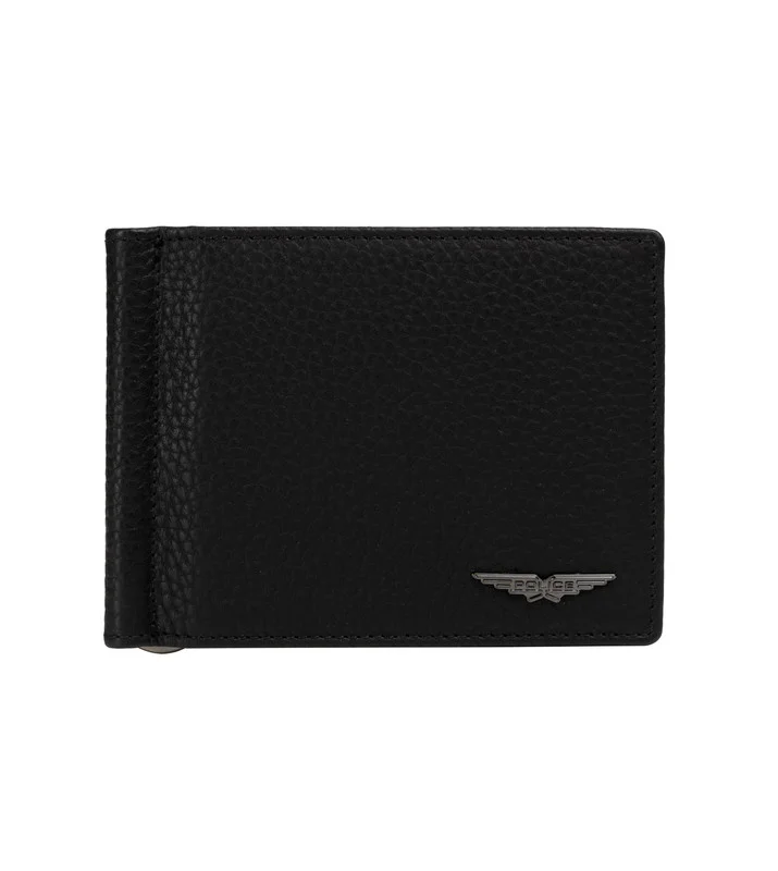 بوليس Police Men's Slim Leather Bifold Wallet - Marcus - Black