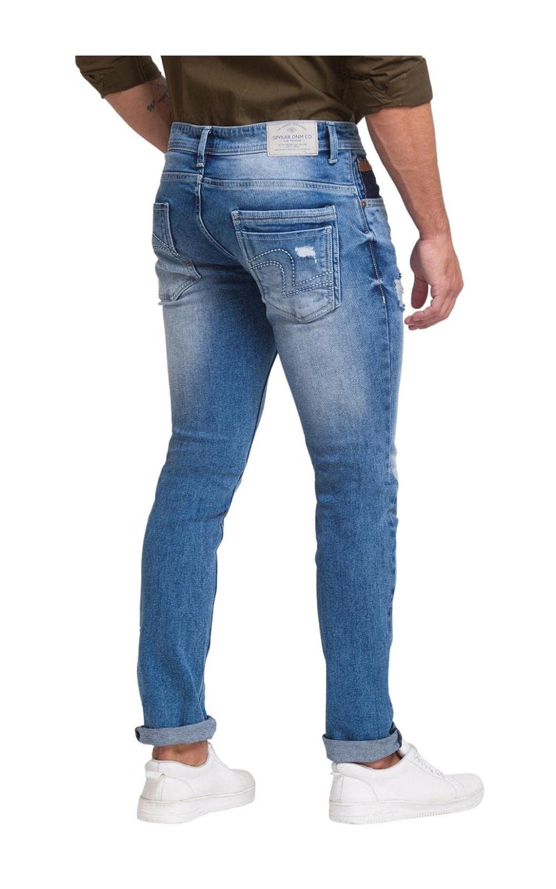 Spykar Men's Regular Fit Cotton Jeans (MACT02BB128MidBlue36_Mid Blue_36) - Image 2
