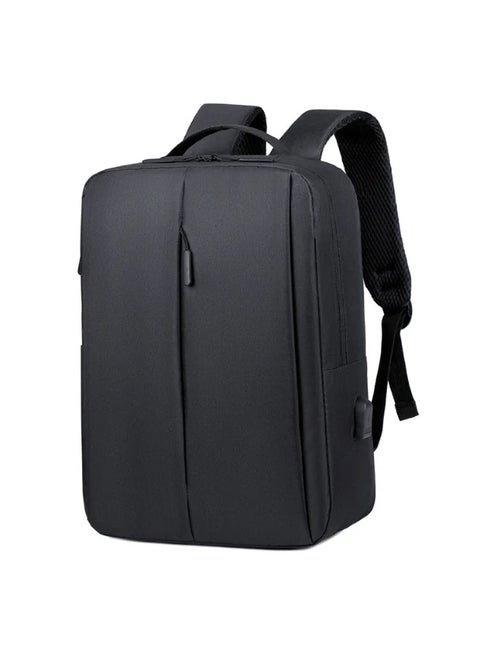 حقيبة ظهر ذكية للابتوب من إنرجي كيس مقاس 17 بوصة - عالية الجودة، رفيعة، مضادة للسرقة ومقاومة للماء، مزودة بمنفذ شحن يو إس بي، مناسبة للسفر والعمل والجامعة، تصلح للجميع (رجال ونساء وأولاد وبنات)، باللون الأسود