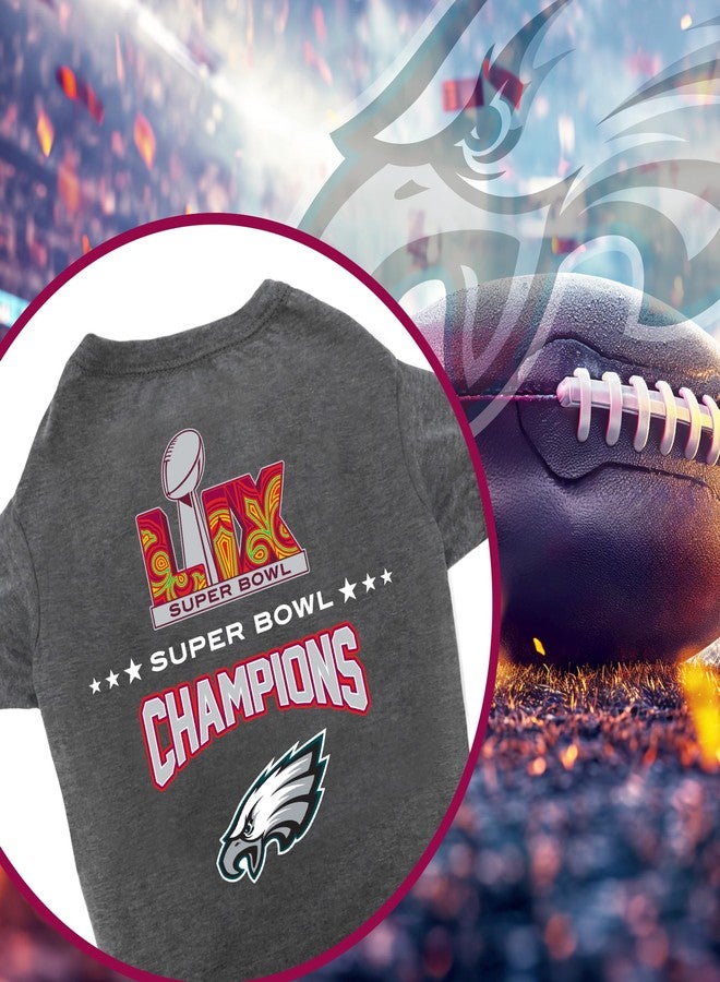 Pets First NFL 2025 Super Bowl LIX Championship Pet Tee Shirt, Durable Sporty Pet Tee, Size Large. Kansas City Chiefs VS Philadelphia Eagles NFL Champ Dog T-Shirt. Licensed NFL Winning Shirt for Dogs & Cats - Image 4