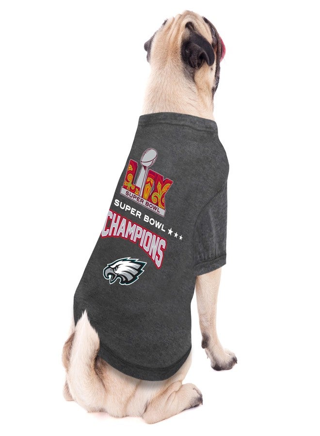 Pets First NFL 2025 Super Bowl LIX Championship Pet Tee Shirt, Durable Sporty Pet Tee, Size Large. Kansas City Chiefs VS Philadelphia Eagles NFL Champ Dog T-Shirt. Licensed NFL Winning Shirt for Dogs & Cats - Image 3