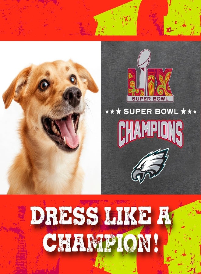 Pets First NFL 2025 Super Bowl LIX Championship Pet Tee Shirt, Durable Sporty Pet Tee, Size Large. Kansas City Chiefs VS Philadelphia Eagles NFL Champ Dog T-Shirt. Licensed NFL Winning Shirt for Dogs & Cats - Image 2